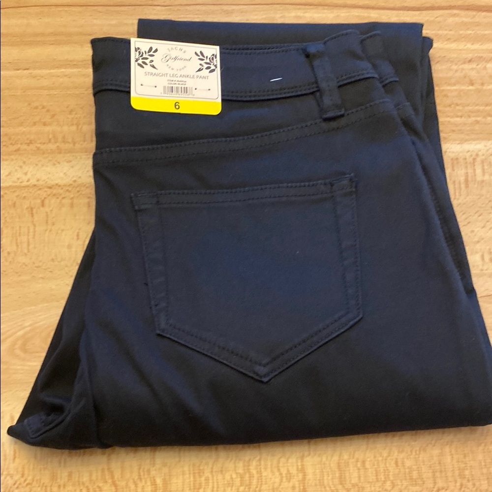 Jachs Girlfriend New York Black Straight Leg Ankle Pants